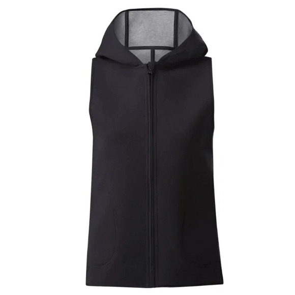 Lululemon Insculpt Vest Sleeveless Hooded Reversible Black Heathered Grey Size 4 - Picture 5 of 16